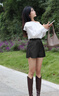 歐貝汐皮褲女短褲2025新款秋冬季外穿高腰小個(gè)子黑色女士冬天搭配靴子褲 黑色 L 曬單實(shí)拍圖