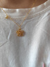 周六福黃18K金項(xiàng)鏈桃花蝴蝶彩金項(xiàng)鏈七夕情人節(jié)禮物女C0614753 40+5cm 曬單實(shí)拍圖