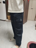 唐獅（TonLion）2025春男工裝寬松直筒休閑長(cháng)褲 黑色 L  曬單實(shí)拍圖