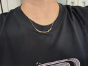 周大福 小方糖黃金項鏈(工費420)45cm 約4.25g F229085新年禮物 曬單實(shí)拍圖