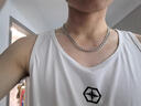 戚小米古巴鏈項鏈男潮hiphop高街鈦鋼不掉色粗款鐵鏈條歐美嘻哈自由鏈子 鈦鋼55cm 寬度1cm 曬單實(shí)拍圖