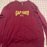 GAP男女裝2025秋季新款logo膠印寬松純棉圓領(lǐng)長(zhǎng)袖衛(wèi)衣上衣788411 暗紅色 L (175/96A) 亞洲尺碼 曬單實(shí)拍圖