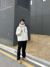 LEEREDPOI連帽羽絨服男2025冬季百搭保暖外套男美式休閑寬松可脫卸袖上衣服 米白色 XL （136-155） 曬單實(shí)拍圖