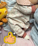 巴厘小豬寶寶連體衣服男女寶寶針織外出衣服新生兒哈衣秋冬嬰兒連體衣 米白 80cm 曬單實(shí)拍圖