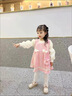 歐遙一周歲女寶寶套裝1-3歲女童秋季連衣裙兩件套兒童衣服2歲女孩套裝 粉色包包套裝 均碼 80碼 建議身高70-80 體重16-20斤 曬單實(shí)拍圖
