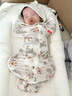 ergobag新生嬰兒防驚跳睡袋夏季雞翅寶寶投降式襁褓神器四季通用 初生升級款 夏季天絲 蒲公英故事 M碼（建議10-16斤） 曬單實拍圖