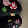 倉京庫適配crocs洞洞鞋配飾卡駱馳卡通可愛(ài)鞋花新款智必星鞋扣diy配件 [3D馬里奧8個(gè)鞋扣 曬單實(shí)拍圖