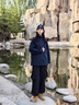 哈吉斯（HAZZYS）女裝 秋季女士【PHIZ系列】工裝風(fēng)立領(lǐng)腰部抽繩休閑夾克女 藏青色NV M (160/84A 38) 曬單實(shí)拍圖
