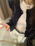班尼路S&K系列毛衣女針織開(kāi)衫外套女裝秋冬款上衣保暖潮流設計感小香風(fēng) 車(chē)厘子紅 -針織絞花款 L 曬單實(shí)拍圖
