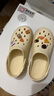 名創(chuàng  )優(yōu)品（MINISO）洞洞鞋男女夏季外穿涼鞋防滑厚底踩屎感包頭涼拖鞋 卡其+趣味零食 曬單實(shí)拍圖