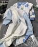 全棉時(shí)代雙面柔感純棉嬰兒連體衣服新生兒男女寶寶四季通用童裝2件裝 【兩件裝】香草黃+環(huán)游地圖 59cm （1-3月 52-59cm） 曬單實(shí)拍圖