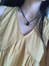 喜?？岛陉资D(zhuǎn)運(yùn)珠吊墜女正品水晶項(xiàng)鏈鎖骨鏈女生簡約百搭頸鏈禮物配飾 【黑曜石/14mm】可調(diào)節(jié) 曬單實(shí)拍圖