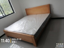 川行全櫸木實(shí)木雙人床 2米簡(jiǎn)約原木風(fēng)大床 主臥1.8米硬板床儲物高箱床 單床+乳膠床墊 2米*2.2米框架款 曬單實(shí)拍圖