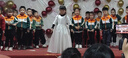 喜雅萌人禮服女兒童12到15歲高端緞面花童生日公主裙小孩鋼琴演出服 白色 160cm 曬單實(shí)拍圖