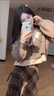 鳳蝶兒秋冬連衣裙子女裝秋裝新款2025年新款韓系氛圍感學(xué)院風(fēng)美拉德穿搭 摩卡奶咖假兩件毛衣+奶咖色裙子 M 曬單實(shí)拍圖