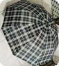 天堂傘雨傘男經(jīng)典商務(wù)傘晴雨傘三折疊格子雨傘格子傘雙人十骨超大廣告傘 黑色格子（帶藍色線(xiàn)條） 曬單實(shí)拍圖