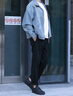 愛(ài)步（ECCO）樂(lè )福鞋男 25年秋季新款時(shí)尚袋鼠鞋男女同款牛皮休閑鞋增高 552504 黑色55250490000 43 曬單實(shí)拍圖