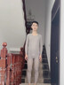 貓人（MiiOW）超薄款無(wú)痕肌底衣男玻尿酸潤膚發(fā)熱美膚衣緊身打底衫秋衣秋褲秋冬 灰色-套裝 【超薄打底 玻尿酸潤膚】 XL 【推薦體重：100-130斤】 曬單實(shí)拍圖