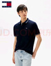 TOMMY JEANS【潮流鑲邊】25夏季男裝純棉珠地網(wǎng)眼商務(wù)翻領(lǐng)短袖T恤POLO20745 藏青色C1G M 曬單實(shí)拍圖