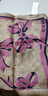 蔻馳（COACH）奧萊女士經(jīng)典標志蝴蝶結印花桑蠶絲絲巾禮物 棕黃色/粉色 曬單實(shí)拍圖