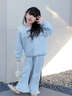 可英 GOWINBABY女童運動(dòng)套裝2025秋季新款女寶運動(dòng)服藍色女寶寶秋裝女孩衣服蕾絲 曬單實(shí)拍圖
