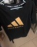 阿迪達斯短袖男春夏季休閑運動(dòng)透氣輕薄圓領(lǐng)T恤 黑/金（速干） L 曬單實(shí)拍圖