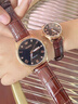 瑞士正品百達翡麗情侶手表一對通用機械表防水夜光時(shí)尚休閑情侶表 棕皮玫殼黑面一對（順豐包郵） 41mm 女款28mm 曬單實(shí)拍圖
