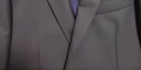 SKARO【明星同款】高端羊毛西裝套裝男士商務(wù)正裝結(jié)婚婚禮新郎西服 黑色套裝SKG013A 修身版兩件套 50 碼上衣+50碼褲子 曬單實拍圖