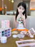 凡華兒童手鏈串珠手工diy材料女童玩具項鏈穿珠子首飾盒套裝手串啟智 升級/玉碎手鏈6色300珠+首飾盒 曬單實(shí)拍圖