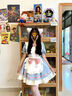 貓咪餐廳lolita女仆連衣裙cos服裝二次元圍裙日系洛麗塔可愛(ài)女裝 藍色套裝 S 曬單實(shí)拍圖