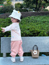 幼歌（YOUGE）嬰幼兒2025秋季親膚透氣遮陽(yáng)帽寶寶卡通小動(dòng)物漁夫帽潮米白小兔48cm(1-3歲/適合頭圍46-50cm) 曬單實(shí)拍圖