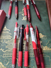 百樂(lè )（PILOT）紅色中性筆簽字筆水性筆0.5可擦筆文具套裝辦公用品紅筆教師節禮物送老師批改作業(yè)高顏值禮盒5支裝 曬單實(shí)拍圖