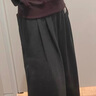 優(yōu)衣庫合作款/女裝打褶裙褲/高腰休閑褲褲子25秋冬新款479698 38 深褐色 L /160/72A 曬單實(shí)拍圖
