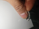 慕璨（OWN SHINE）【官方正品】流光碎語(yǔ)PT950鉑金戒指排鉆真鉆培育鉆戒 送女友禮物 窄版約35分 15號 曬單實(shí)拍圖