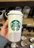星巴克（Starbucks）保溫保冷杯355ml咖啡杯車載水杯子男女士雪地白女神款七夕禮物 曬單實拍圖