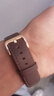 二手沒(méi)用過(guò)華為原裝真皮表帶正品手環(huán)腕帶B6/B3/B7真皮表鏈 b3B6B7通用摩卡棕16mm 曬單實(shí)拍圖
