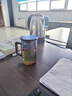 耐高溫茶水分離杯玻璃茶杯胡桃把手觀(guān)山杯家用水杯商務(wù)杯辦公杯 【灰色】木把觀(guān)山泡茶杯450ml 曬單實(shí)拍圖