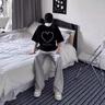 羅蒙休閑褲男2025秋季新款百搭潮流垂感寬松直筒運動(dòng)闊腿長(cháng)褲子男 926黑色 XL 曬單實(shí)拍圖