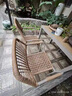 藤朝家具（Teng chao jia ju）戶外桌椅套裝北歐創(chuàng)意桌椅庭院花園院子桌露天露臺休閑別墅編繩桌 格麗4椅+150CM大板柚木色長桌 曬單實拍圖