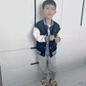 小豬班納兒童棒球服2025新款男童外套春秋款復古潮流衣服女童秋裝運動(dòng)上衣 黑/X機甲頭白 160 【建議體重80-100】 曬單實(shí)拍圖