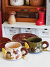 赟婭可愛(ài)漫畫(huà)陶瓷咖啡杯碟套裝情侶對杯訂婚禮盒送閨蜜朋友生日禮物 小女孩咖啡杯碟-飯團+小鳥(niǎo)【禮盒款】 曬單實(shí)拍圖