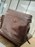 半坡飾族（bampo）新品瓦檐包 書(shū)包背包頭層牛皮雙肩包葫蘆五金女包女休閑書(shū)包禮物 栗子棕760 曬單實(shí)拍圖