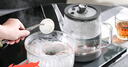 榮事達(dá)（Royalstar）全自動(dòng)上水茶臺(tái)燒水壺電熱水壺?zé)蟛枰惑w機(jī)茶桌功夫茶燒水壺嵌入式 1L 消毒款【底盤同時(shí)加熱】（37*20cm) 曬單實(shí)拍圖