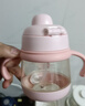 貝肽斯兒童水杯鴨嘴杯學(xué)飲杯寶寶喝水PPSU水壺嬰兒6個(gè)月以上防嗆奶瓶杯 玉粉紅 260ml 吸管+鴨嘴杯滿(mǎn)杯約330ml 曬單實(shí)拍圖