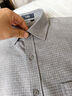 杉杉【純棉磨毛】長(cháng)袖襯衫男新款休閑商務(wù)易打理格子襯衣 淺灰格紋 40 曬單實(shí)拍圖