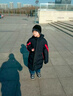 G.DUCKKIDS男童羽絨棉服外套冬季中長款兒童羽絨棉衣秋冬裝大童男孩加厚棉襖 黑色 160 曬單實(shí)拍圖