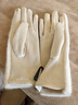 SCOTT GOOSE冬季新款毛絨手套女保暖加絨防寒風(fēng)刺繡加厚手套 奶白色 均碼 曬單實(shí)拍圖