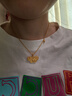 世紀緣黃金吊墜女蝶韻東方足金鑲嵌莫桑石項鏈生日禮物送女友 6.15g【贈金色925銀鏈】【贈國檢證書(shū)】 曬單實(shí)拍圖