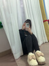 DFBK德國產(chǎn)婦月子鞋包跟棉拖鞋女軟底防滑厚絨厚底秋冬防寒10月11月 米白色【加絨加厚踩屎感】鞋底耐磨防滑 36/37 【35 或 36】 曬單實(shí)拍圖