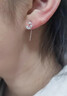 BJYLS999足銀蝴蝶月亮耳線女短款不對稱個性耳環(huán)養(yǎng)耳洞耳釘純銀耳飾品 S999足銀蝴蝶月亮耳線一對 曬單實拍圖